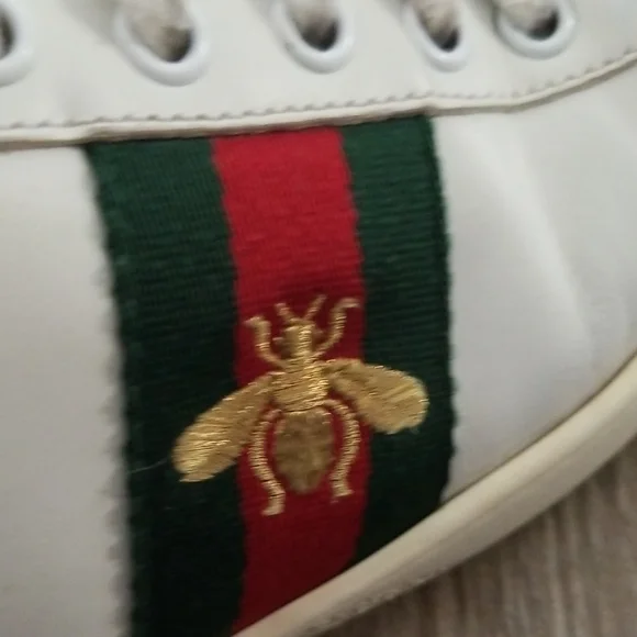 Gucci White Leather Sneakers - Picture 5 of 7